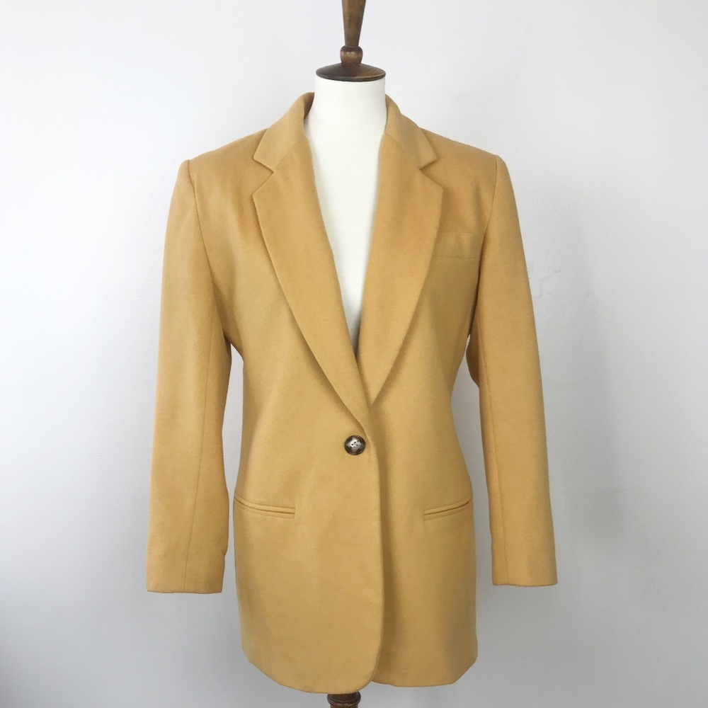 Yellow The Limited Wool Blend Coat sz S